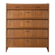 Classic shoe cabinet from the 1960s, walnut veneer, four drop-down doors, two drawers