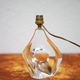 Daum France crystal lamp, vintage lamp, sculptural lamp