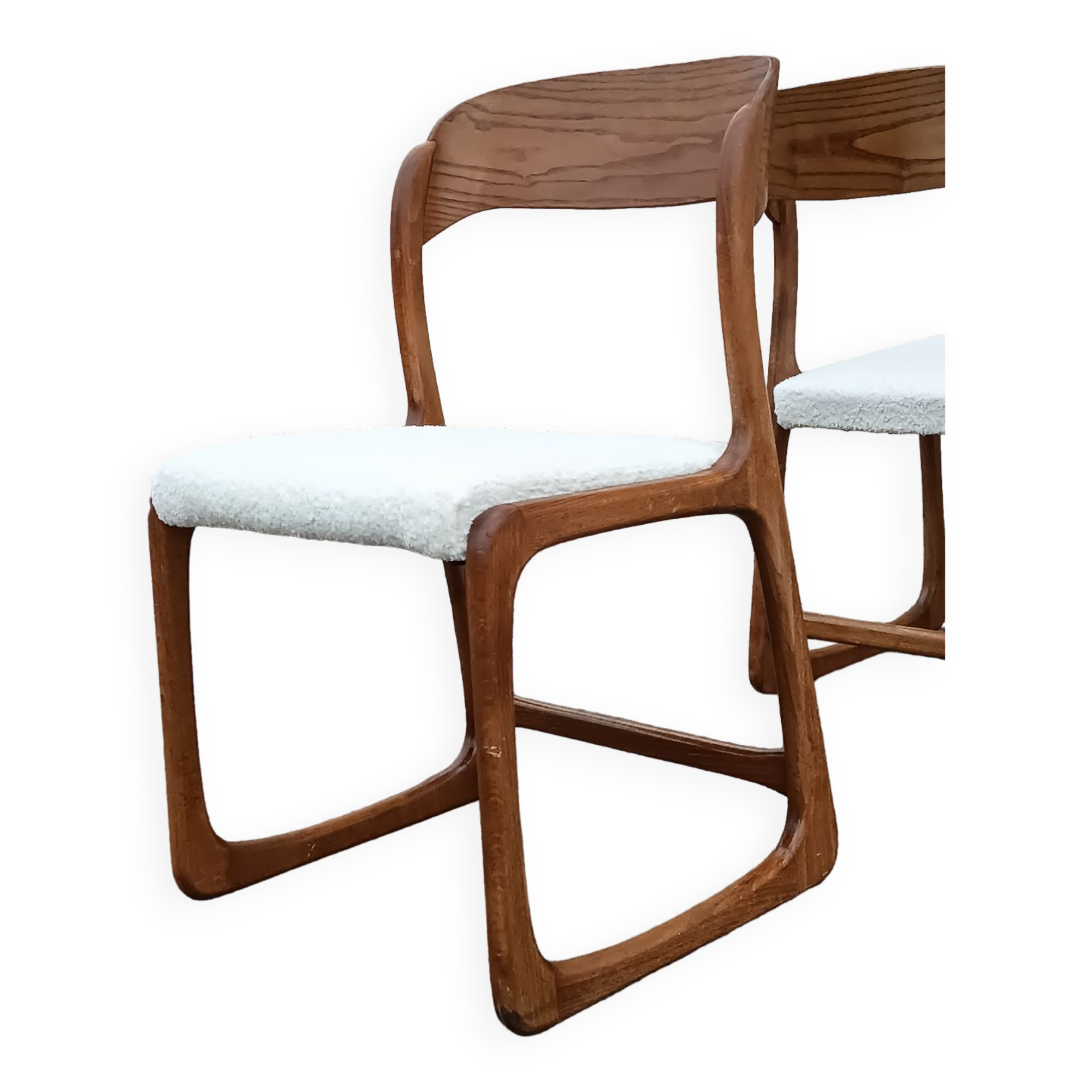Paire de chaises Baumann traîneau