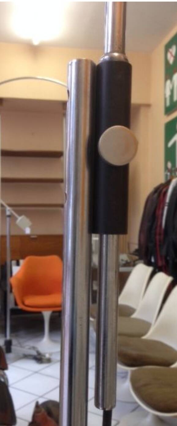 Orbiter floor lamp with pendulum and counterweight chrome steel sonnemans