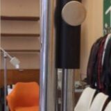 Orbiter floor lamp with pendulum and counterweight chrome steel sonnemans