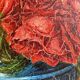 Oil on canvas bouquet of roses signed P. HELLO