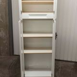 Bathroom cabinet in white metal 1960