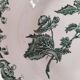 Plate by A. Lebacqz & M. Bouchart, green floral decoration, Richelieu model