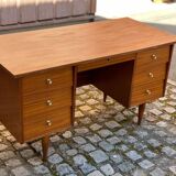 Scandinavian wooden desk from the 50s/60s, 140cm
