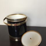 Vintage black and metal ice bucket
