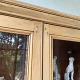 Glass cabinet or display case in pine 1950