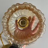 Ceiling suspension globe tulip amber glass