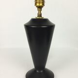 Vintage black ceramic lamp 1950