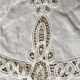 White cotton tablecloth with openwork embroidery 160X170 cm