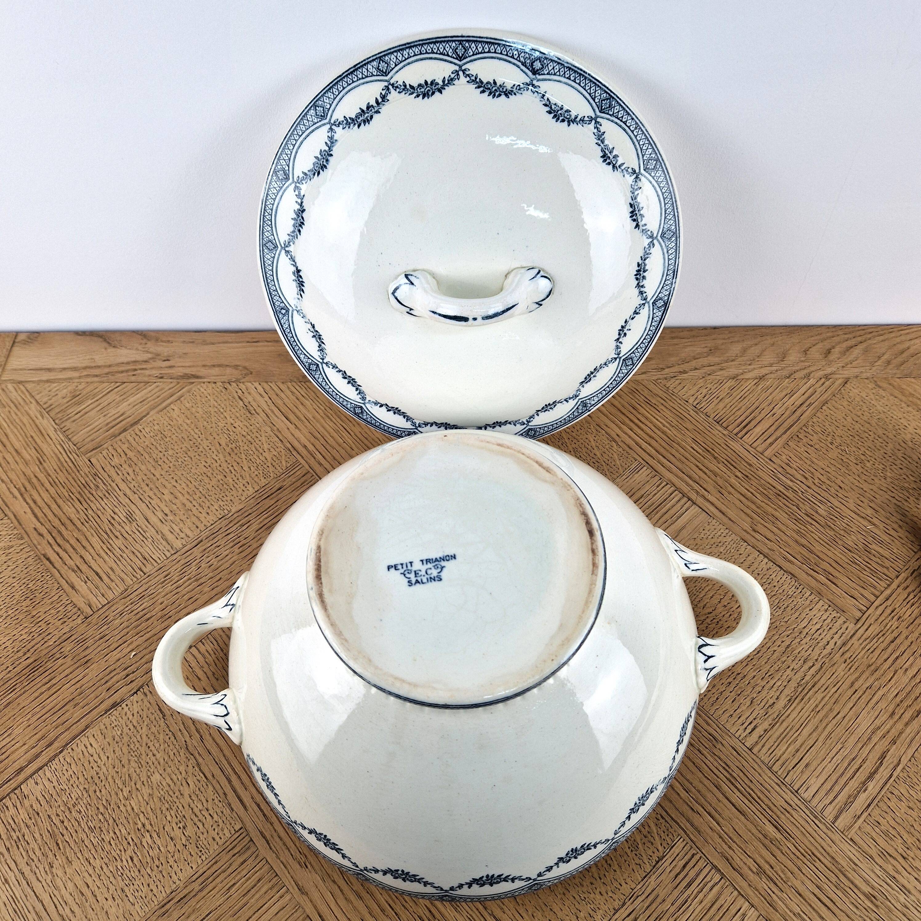 EC Salins Trianon model soup tureen in earthenware