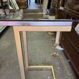 Console année 70 chrome et laiton
