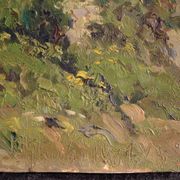 Peinture de paysage italienne signée du 20e siècle