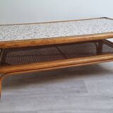 Large rattan coffee table