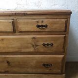 Wooden chest of drawers iron handles