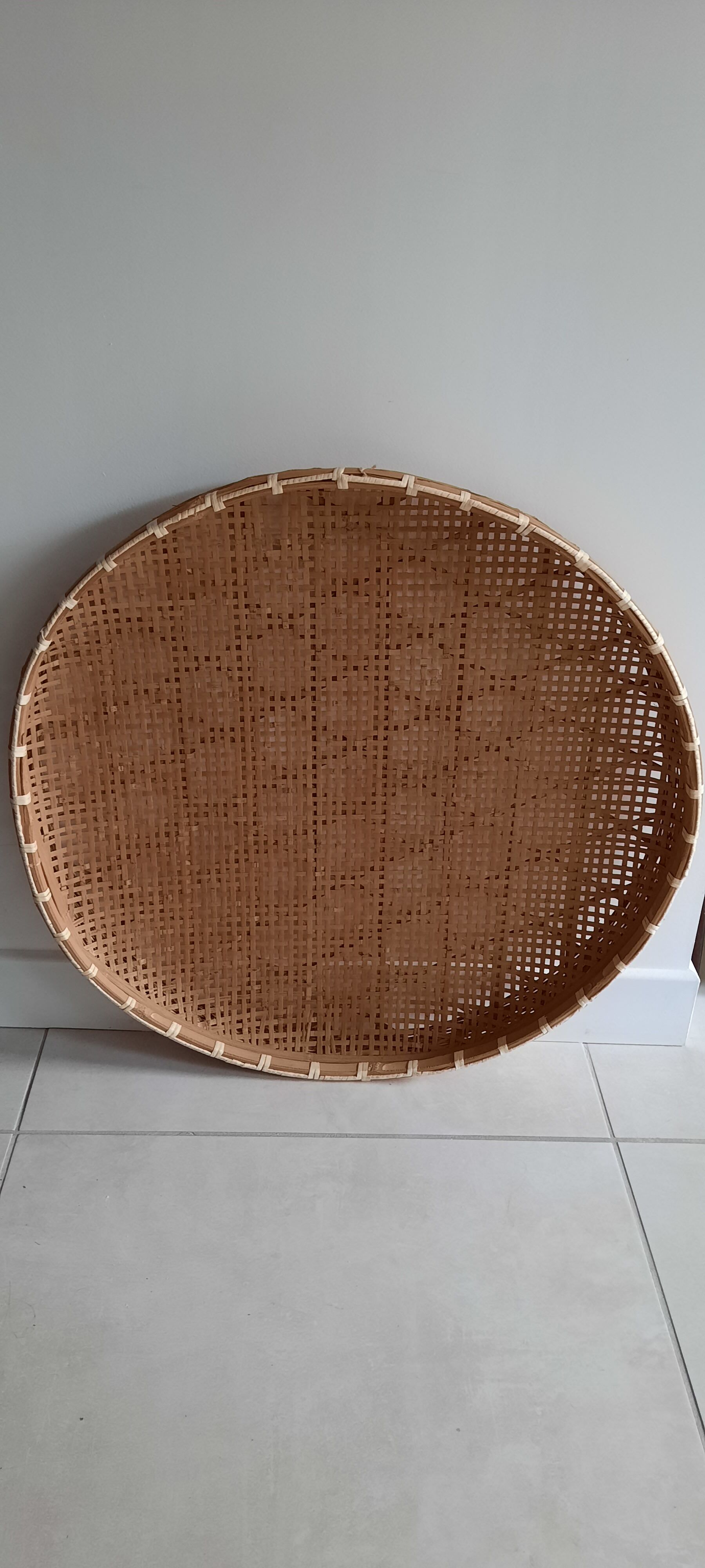 Rattan tray for wall decoration
