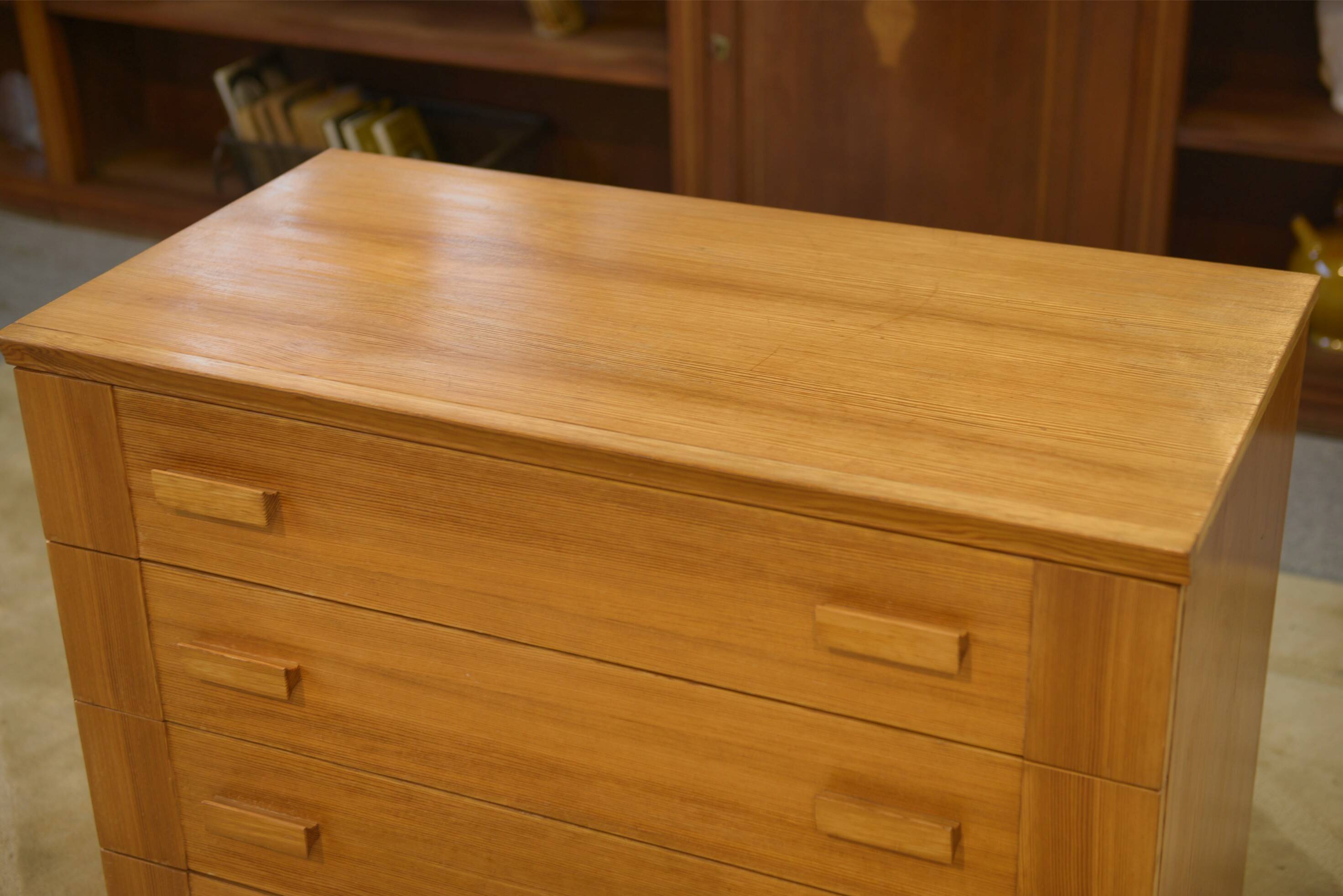 Commode en placage de pin des années 1980