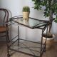 Vintage metal and glass server