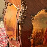 Display Case in Marquetry & Martin Varnish Napoleon III Louis XV Style