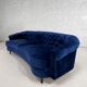 3-seater sofa type Chesterfield in blue velvet