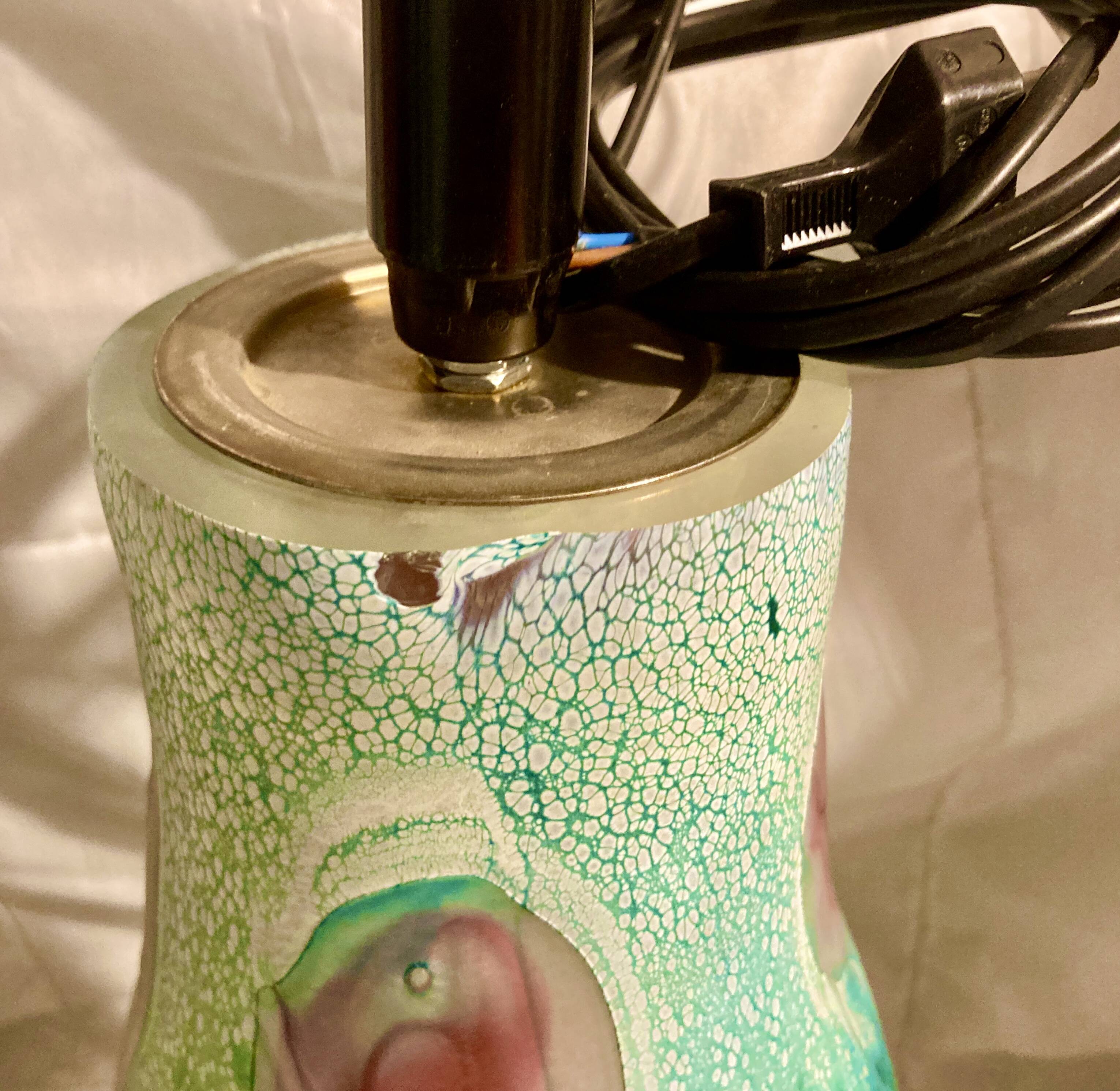 lamp or vase - glass paste - signed Gambier - dated or No. 99 - size XXL