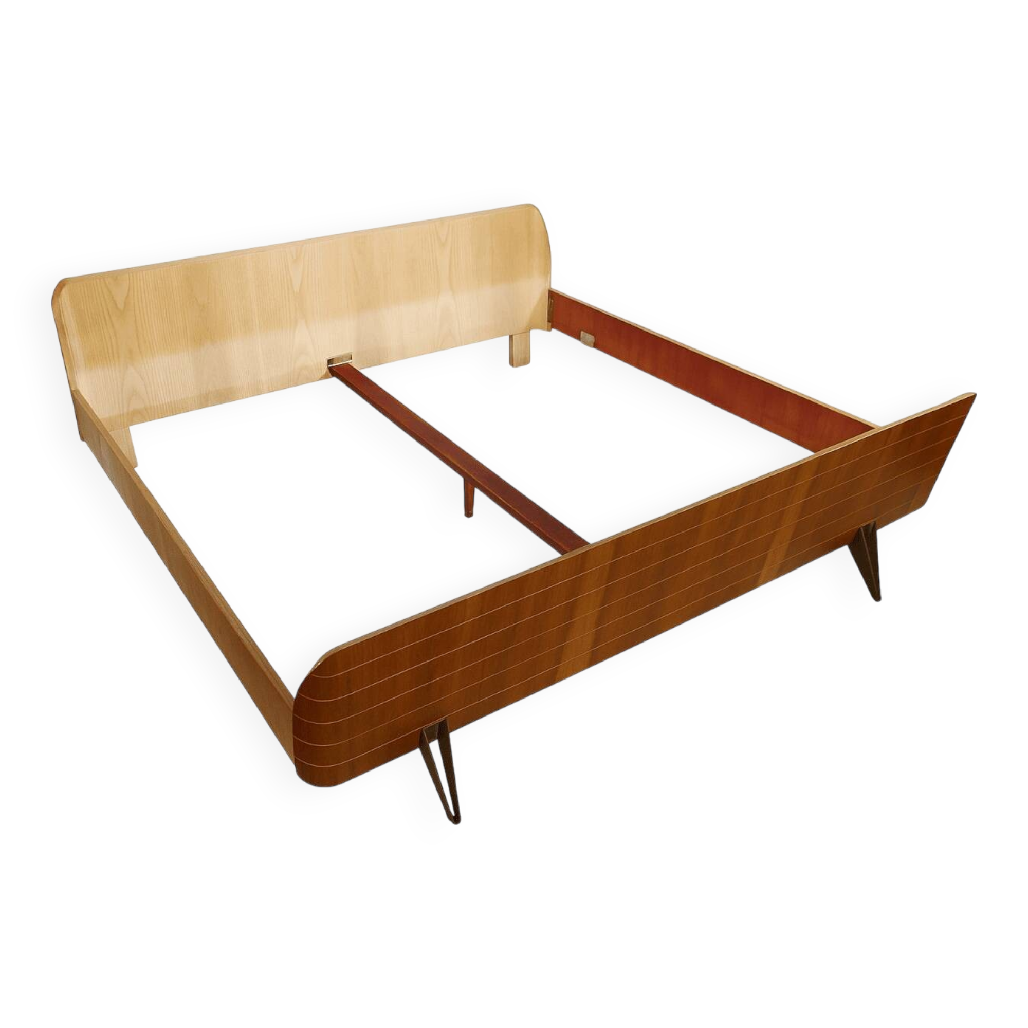 Vintage design double bed, 50s 60s