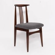 Mid-century grey graphite boucle beech chair by M. Zielinski, Europe, 1960.