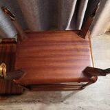 Rolling mahogany dessert signed Holit year 1960