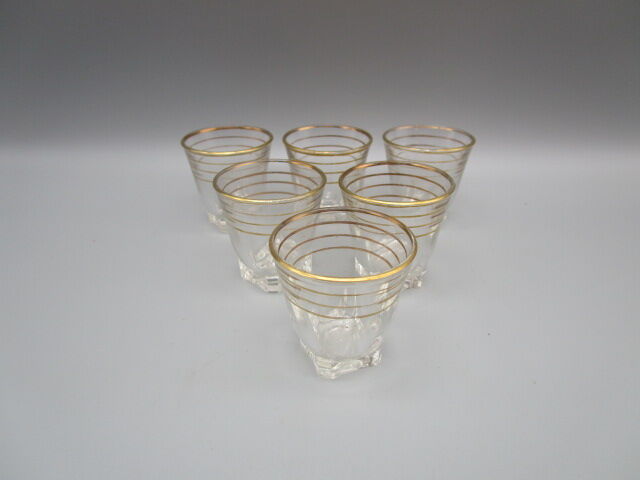 Lot of 6 vintage liqueur glasses 50's