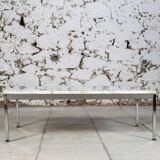 Marble and chrome coffee table, 1970