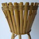 Porte pot en rotin et bambou vintage