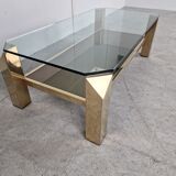 Vintage golden coffee table, 1970