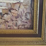 Florent chadé (1896-1985) - huile sur carton - signée - encadrée - certificat