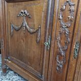 Louis XVI two-body sideboard stamped in walnut