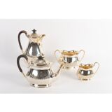 Silver metal tea and coffee service
