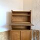 1950s oak secretary with sliding doors