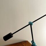 Blue memphis style table lamp