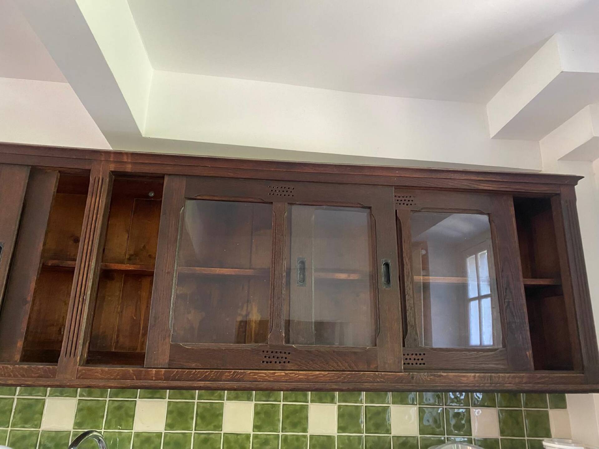 Authentic antique apothecary wall unit – 5 metres – solid wood