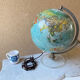 World map lamp Scan-globe Denmark vintage 1972 swivel & tiltable