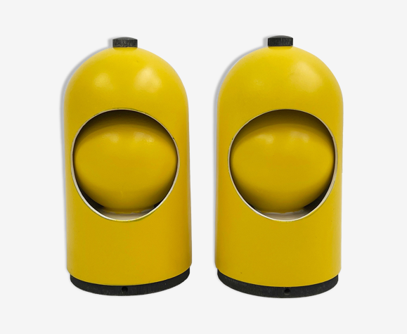 Pair of yellow Selene lamps by ABM, 1960