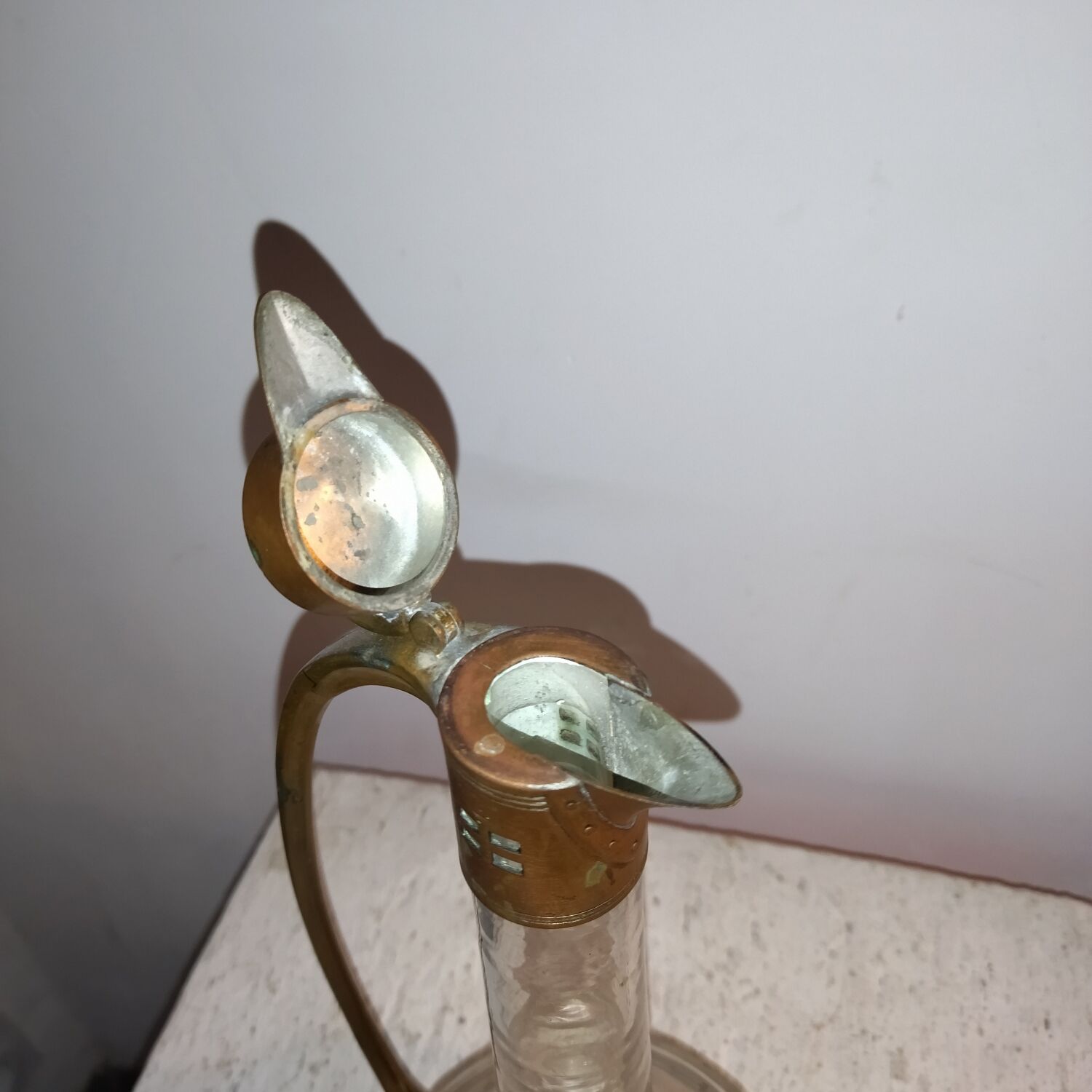 Art-nouveau decanter Locksmith-Bovy