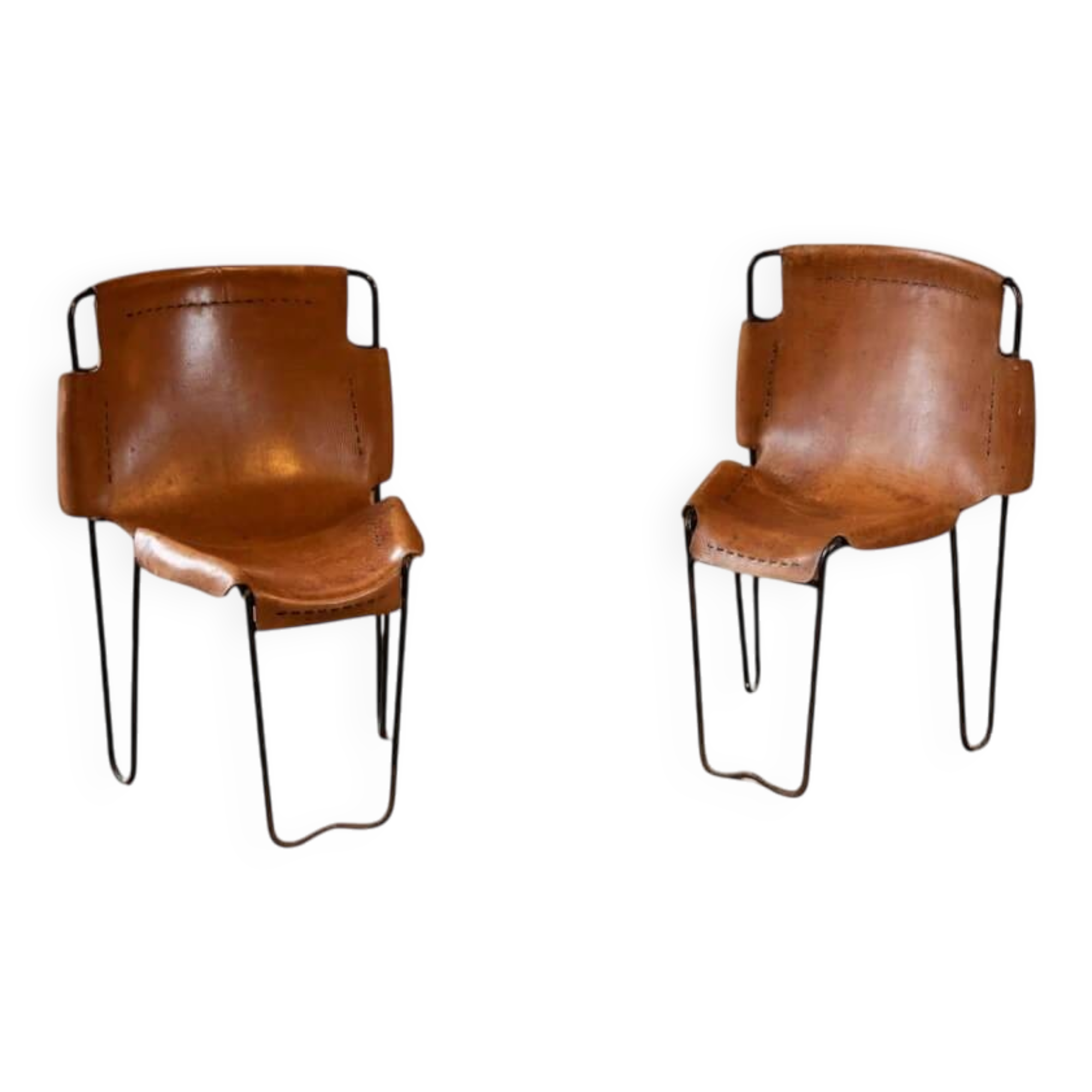 Stackable chairs by Raoul Guys, France 1950s