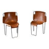 Stackable chairs by Raoul Guys, France 1950s