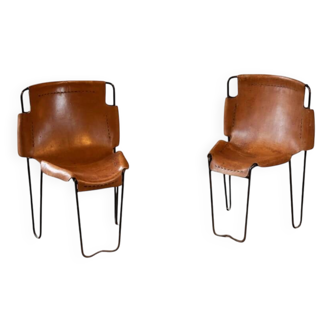 Stackable chairs by Raoul Guys, France 1950s