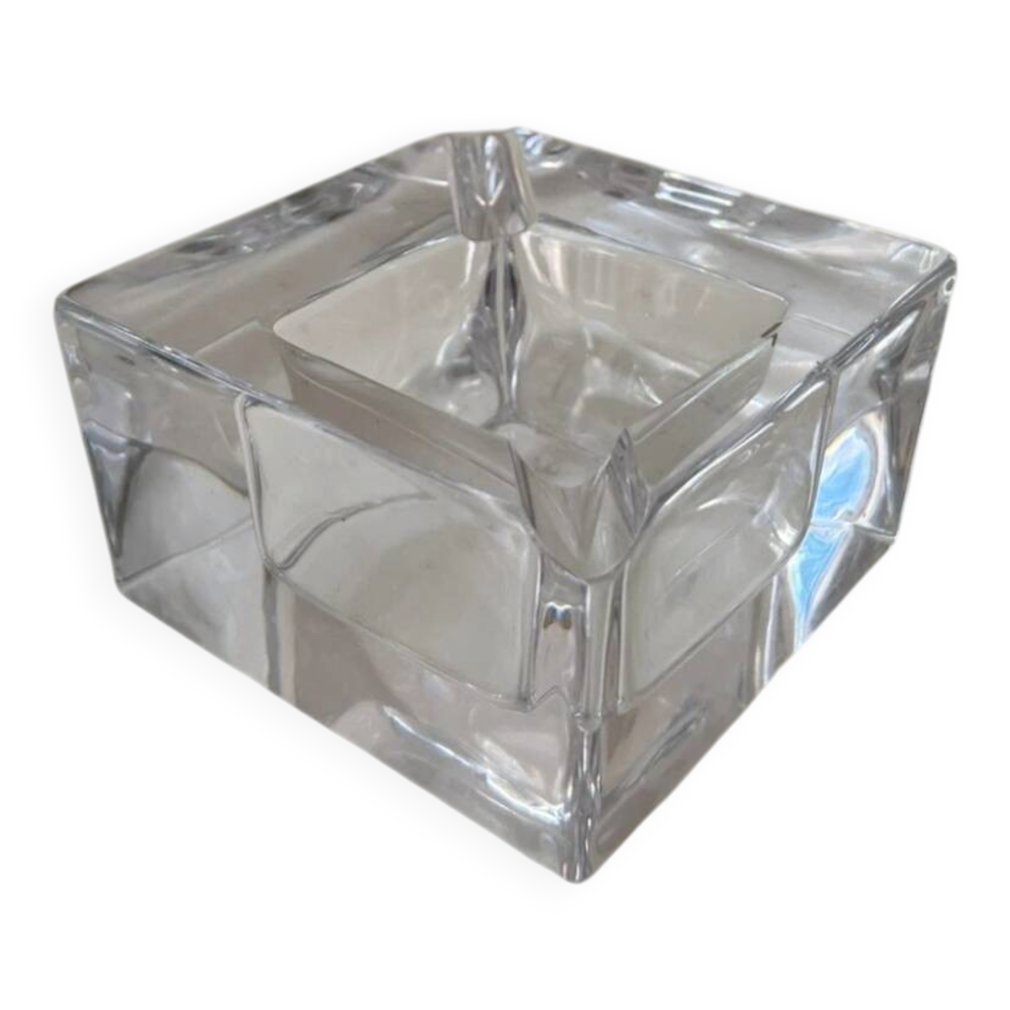 Vintage Sèvres Crystal Cubic Ashtray