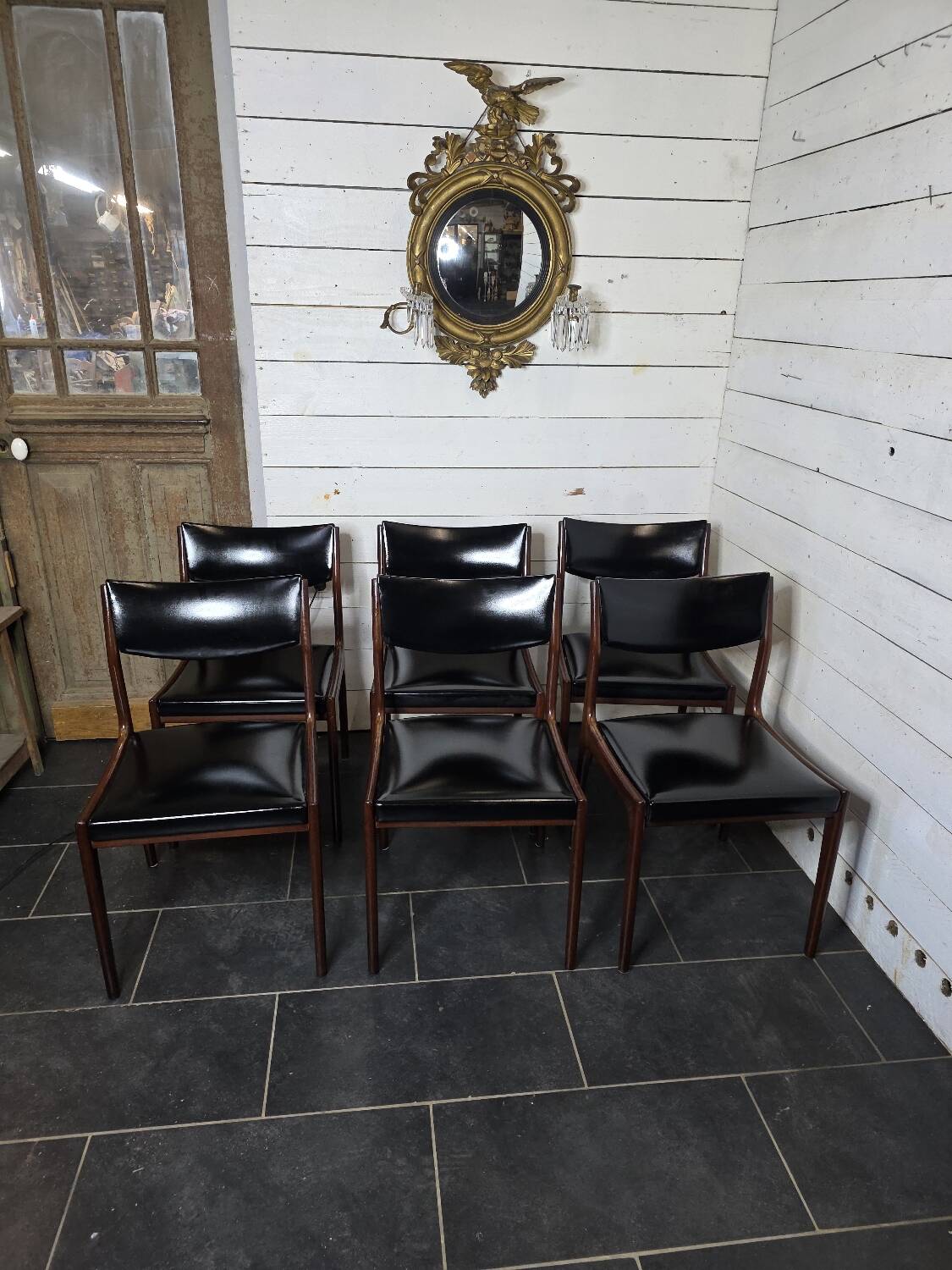 6 vintage rosewood chairs from the 60s