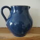 Ceramic pitcher – blue enamel signed J. Normand handmade in France
