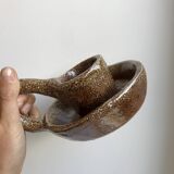 Ceramic candle holder pottery 70s