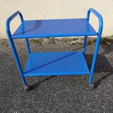 80s design perforated metal serving trolley table