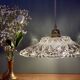 Vintage moulded glass pendant light - tableware collection - (CVE1)